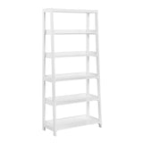 Sloane White 5 Fixed Shelves Bookcase