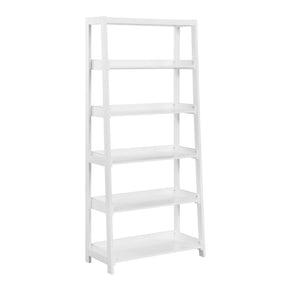 Sloane White 5 Fixed Shelves Bookcase
