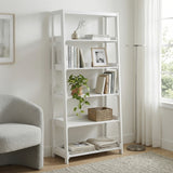 Sloane White 5 Fixed Shelves Bookcase