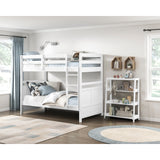 Sloane White 3 Fixed Shelves Bookcase