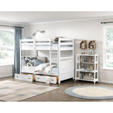 Sloane White 3 Fixed Shelves Bookcase