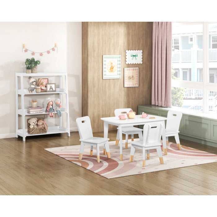 Sloane White 3 Fixed Shelves Bookcase