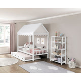 Sloane White 4 Fixed Shelves Bookcase