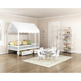 Sloane White 5 Fixed Shelves Bookcase