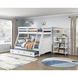 Sloane White 3 Fixed Shelves Bookcase