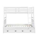 Sloane White Twin/Full Bunk Bed