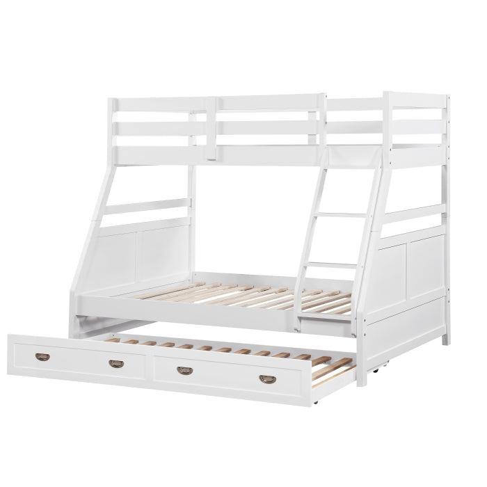 Sloane White Twin/Full Bunk Bed