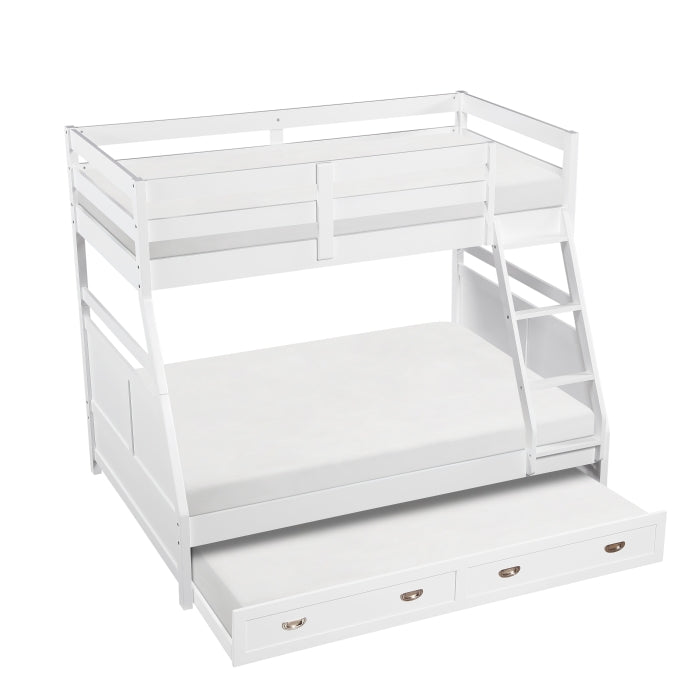 Sloane White Twin/Full Bunk Bed