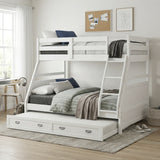 Sloane White Twin/Full Bunk Bed