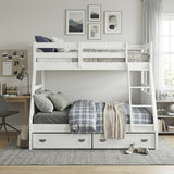 Sloane White Twin/Full Bunk Bed