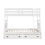 Sloane White Twin/Full Bunk Bed