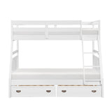 Sloane White Twin/Full Bunk Bed