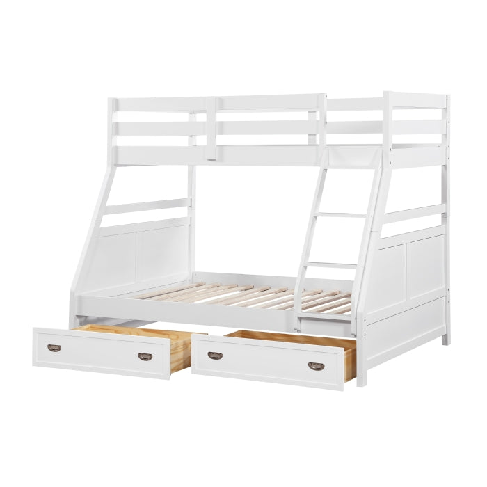 Sloane White Twin/Full Bunk Bed