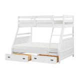 Sloane White Twin/Full Bunk Bed