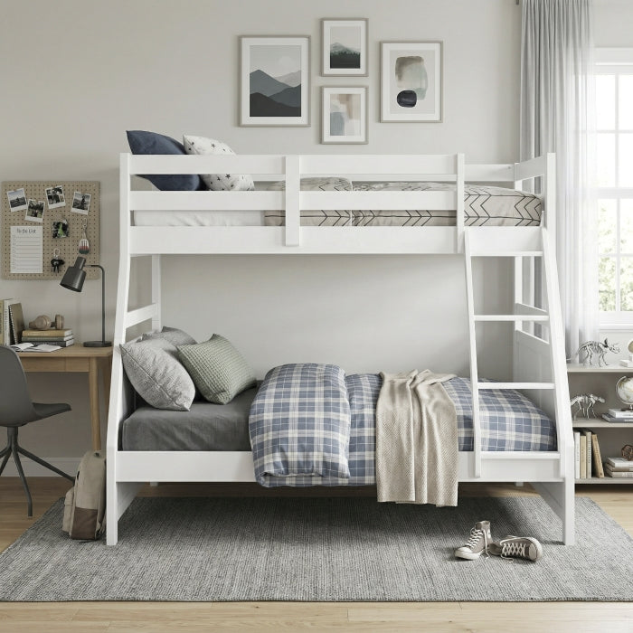 Sloane White Twin/Full Bunk Bed