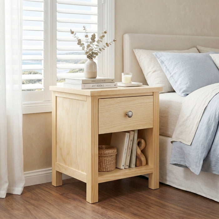 Bartly Brown 1-Drawer Nightstand