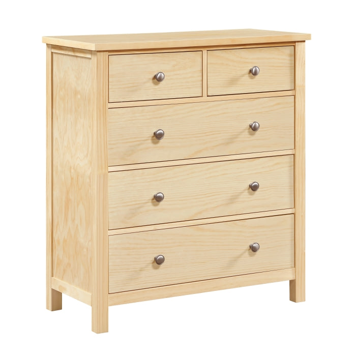 Bartly Brown 5-Drawer Chest