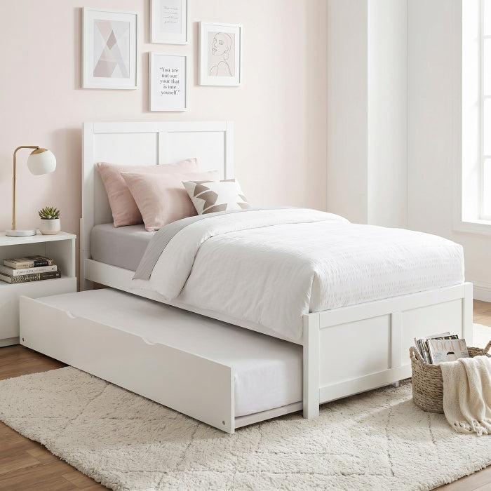 Galen White Twin Platform Bed
