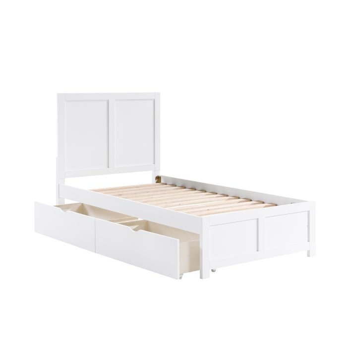 Galen White Twin Platform Bed