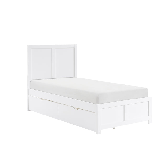 Galen White Twin Platform Bed