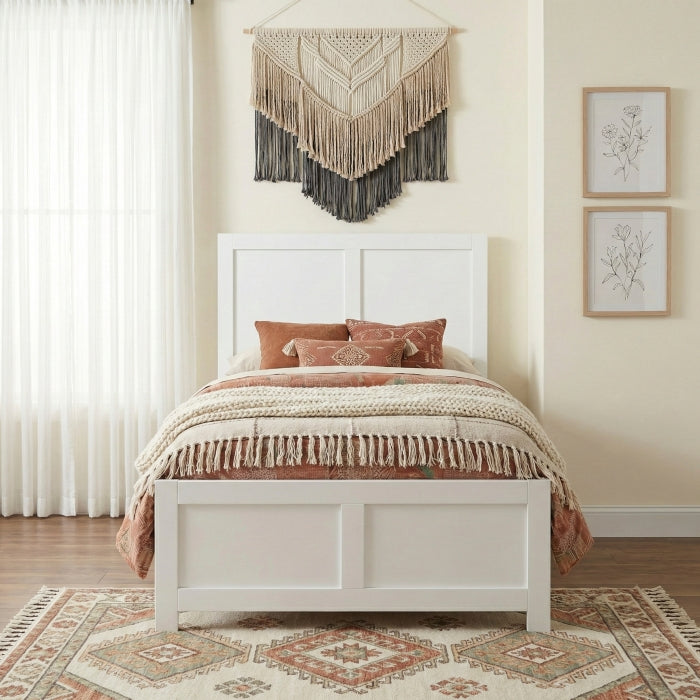 Galen White Twin Platform Bed