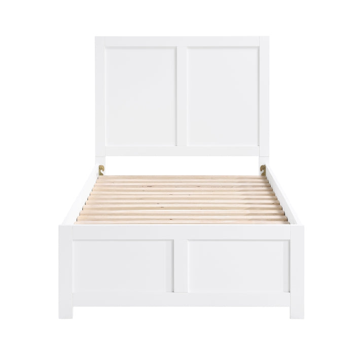 Galen White Twin Platform Bed