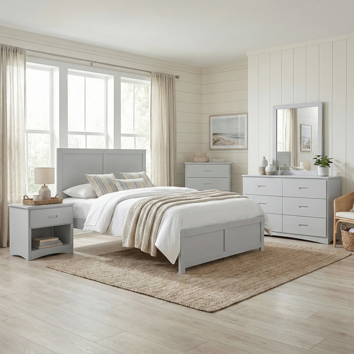Orion Gray Full Platform Bed