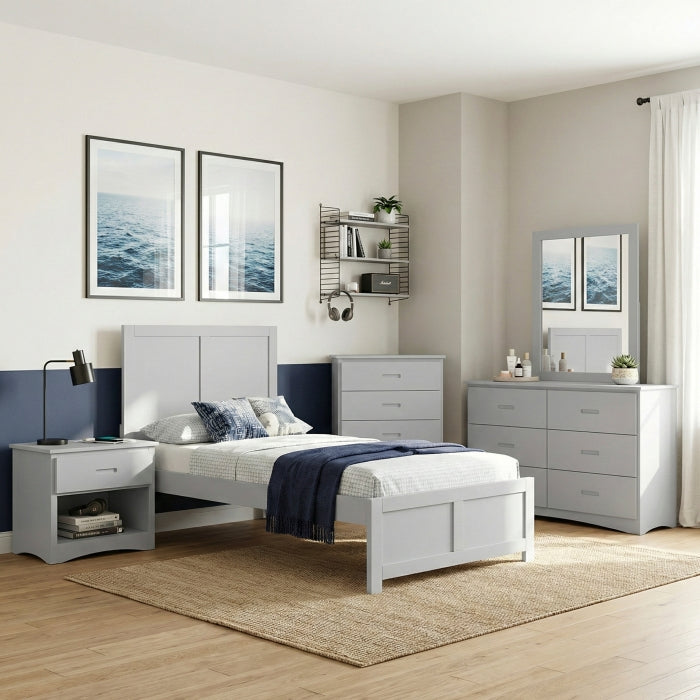 Orion Gray Twin Platform Bed