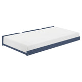 Nora Blue Twin Platform Bed Bookcase