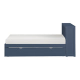 Nora Blue Twin Platform Bed Bookcase