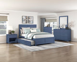 Nora Blue Full Platform Bed