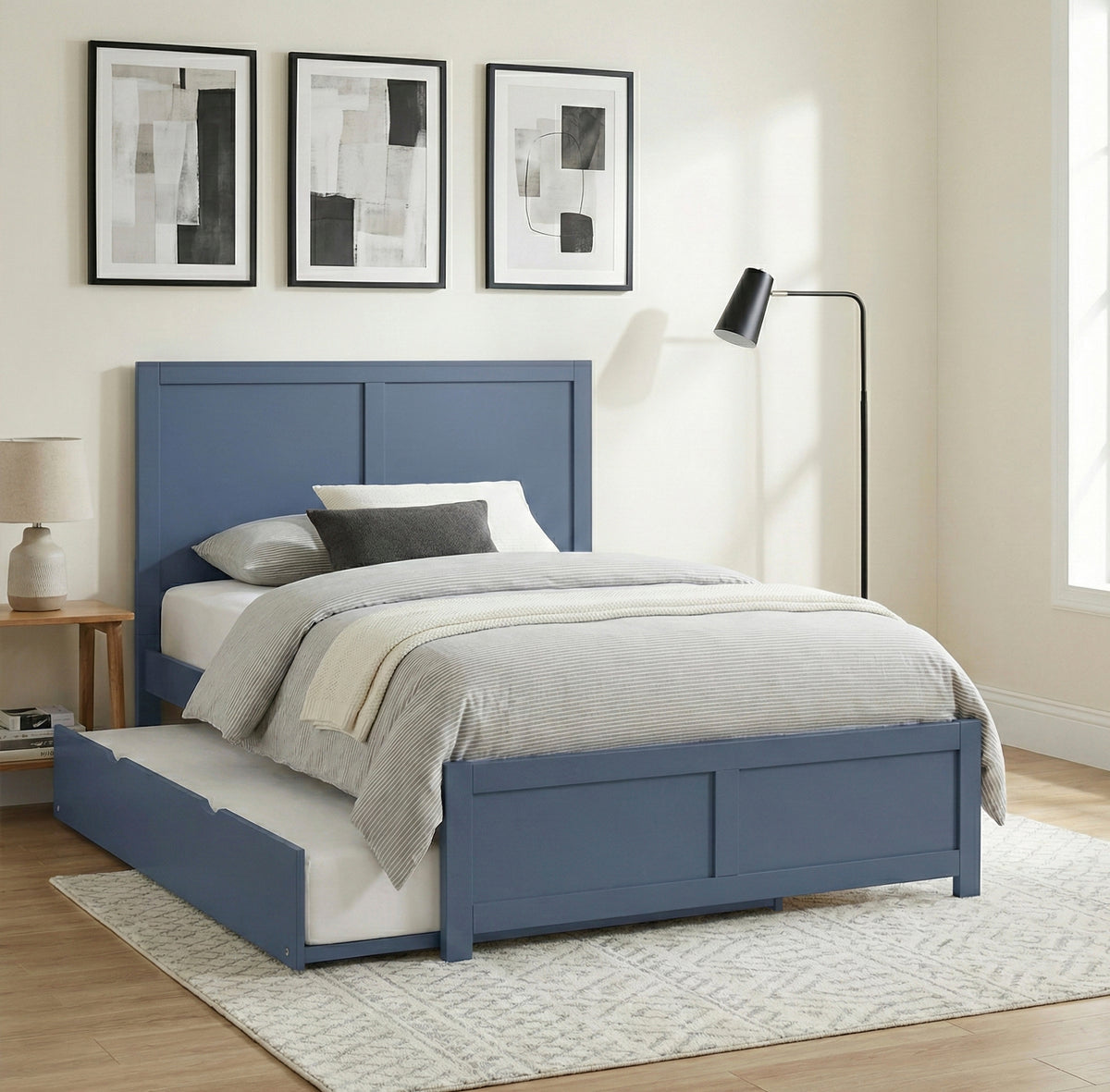 Nora Blue Full Platform Bed