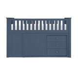 Nora Blue Low Loft Bunk With Bookcase And 2 Dressers