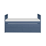 Nora Blue Twin Trundle Bed