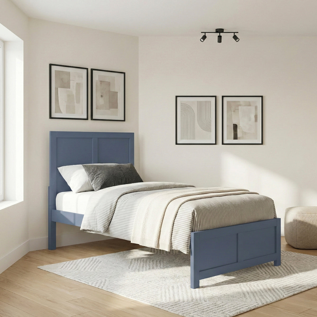 Nora Blue Twin Platform Bed