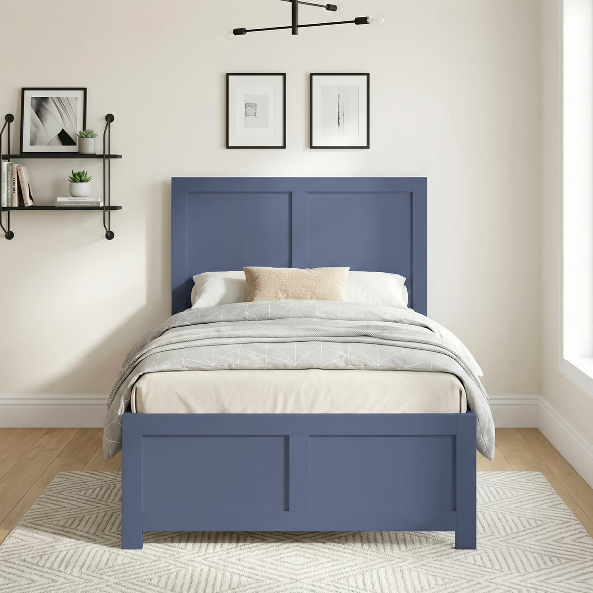 Nora Blue Twin Platform Bed