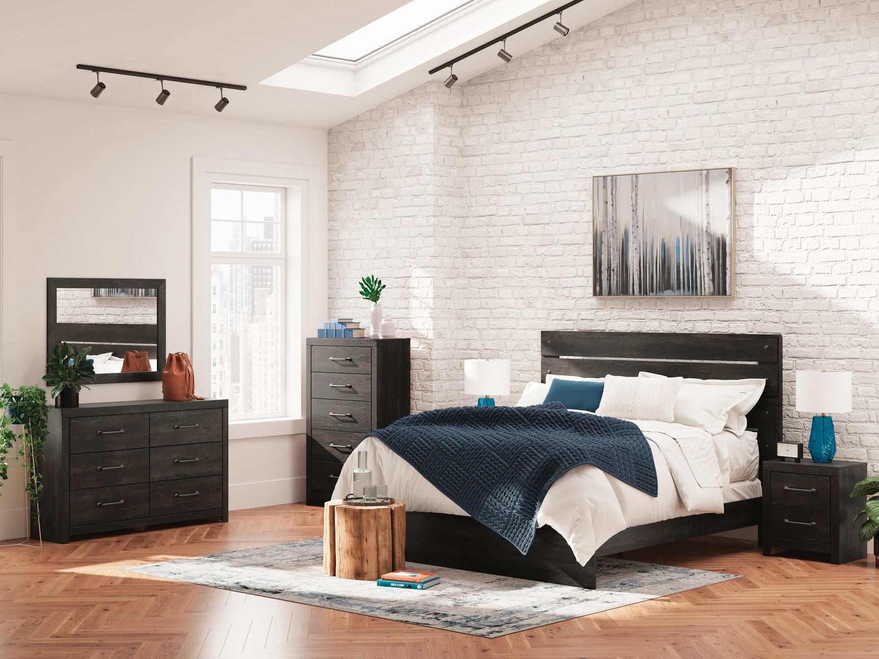Delmorta Dark Gray Chest of Drawers