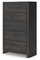 Delmorta Dark Gray Chest of Drawers