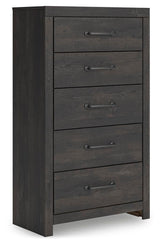 Delmorta Dark Gray Chest of Drawers