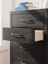 Delmorta Dark Gray Chest of Drawers