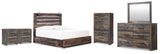 Drystan Multi King Panel Bed with Storage, Dresser, Mirror, Chest and 2 Nightstands