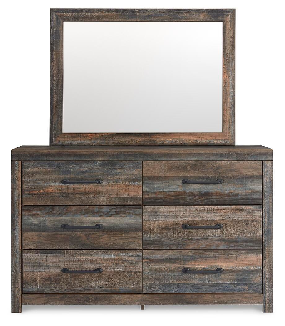 Drystan Multi Queen Panel Bed, Dresser, Mirror, Chest and 2 Nightstands