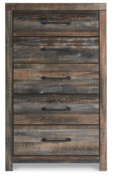 Drystan Multi King Panel Bed with Storage, Dresser, Mirror, Chest and 2 Nightstands