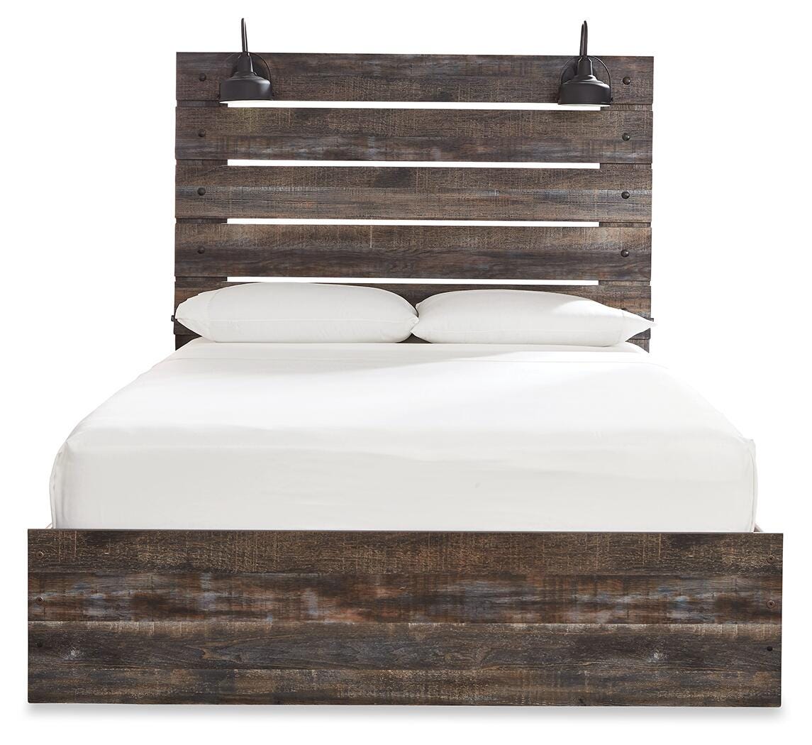 Drystan Multi Queen Panel Bed, Dresser, Mirror, Chest and 2 Nightstands