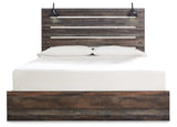 (Online Special Price) Drystan Multi Tone King Panel Bed - Ornate Home