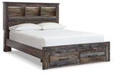 (Online Special Price) Drystan Multi Tone Queen Panel Bed w/ FB Storage & Bookcase HB - Ornate Home