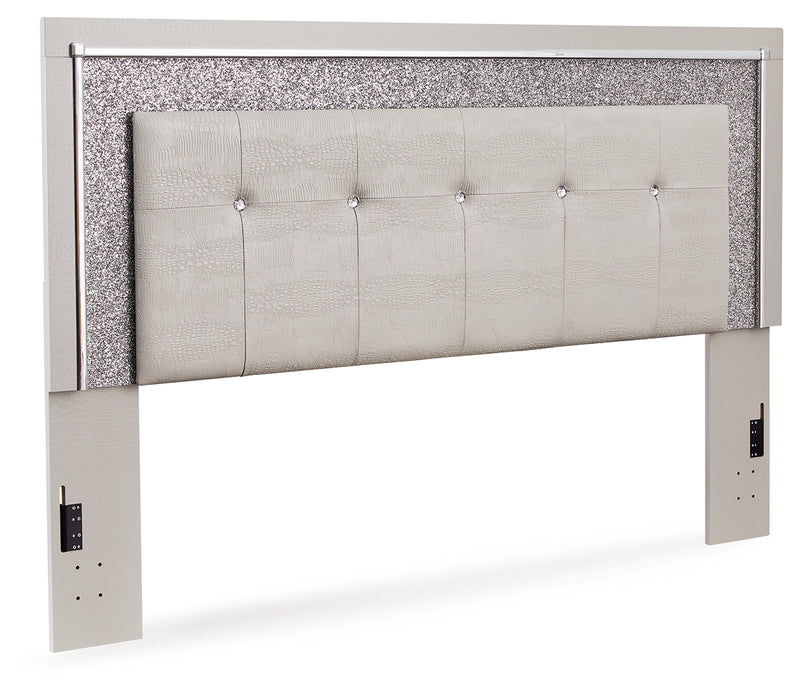 Zyniden Silver King Upholstered Panel Headboard - Ornate Home