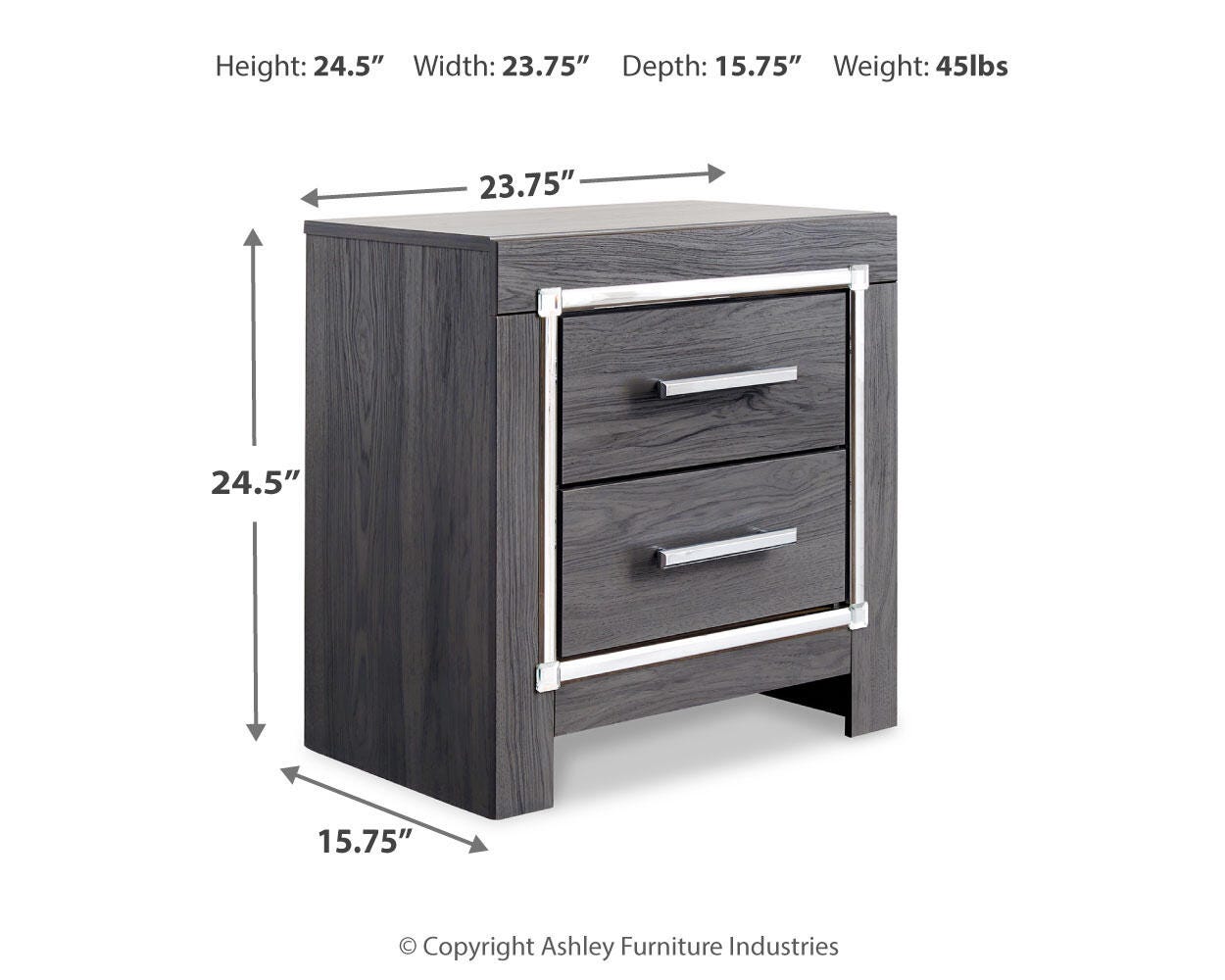 Lodanna Gray Full Storage Bed, Dresser, Mirror and 2 Nightstands (Online Special Price)
