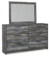 Baystorm Gray King Panel Bed, Dresser, Mirror, Chest and Nightstand