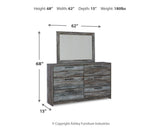 Baystorm Gray King Panel Bed, Dresser, Mirror, Chest and Nightstand